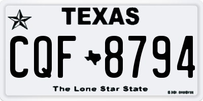TX license plate CQF8794