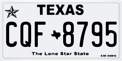 TX license plate CQF8795