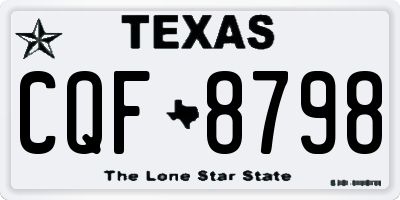 TX license plate CQF8798