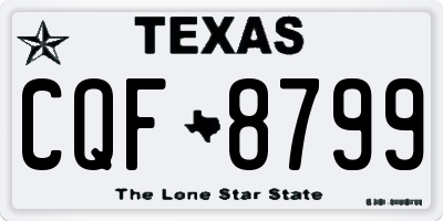 TX license plate CQF8799