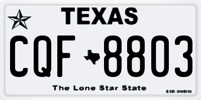 TX license plate CQF8803