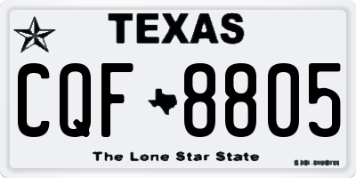 TX license plate CQF8805