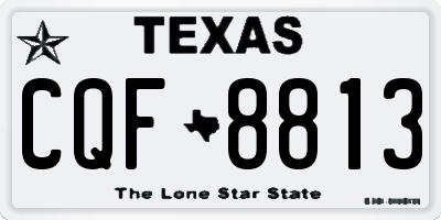 TX license plate CQF8813