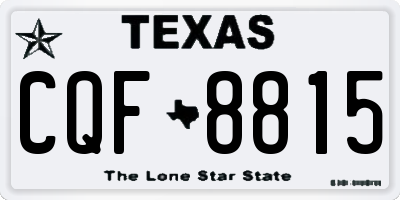 TX license plate CQF8815