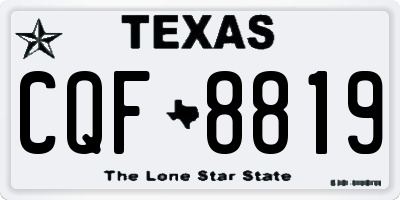 TX license plate CQF8819