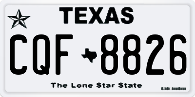 TX license plate CQF8826
