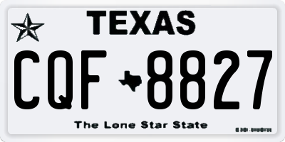 TX license plate CQF8827