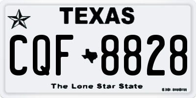TX license plate CQF8828