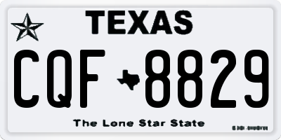 TX license plate CQF8829