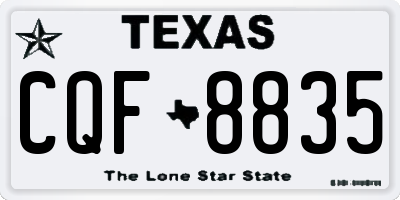 TX license plate CQF8835