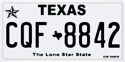 TX license plate CQF8842