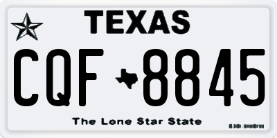 TX license plate CQF8845