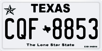 TX license plate CQF8853