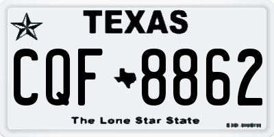 TX license plate CQF8862