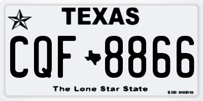 TX license plate CQF8866