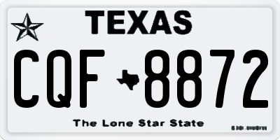 TX license plate CQF8872