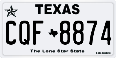 TX license plate CQF8874