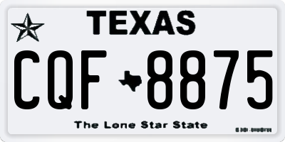 TX license plate CQF8875