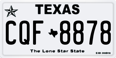TX license plate CQF8878