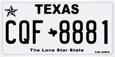 TX license plate CQF8881