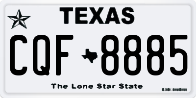 TX license plate CQF8885