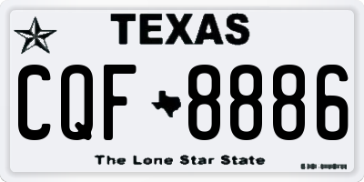 TX license plate CQF8886