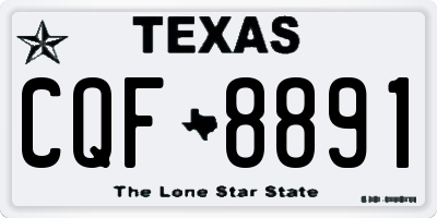 TX license plate CQF8891