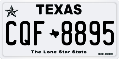 TX license plate CQF8895