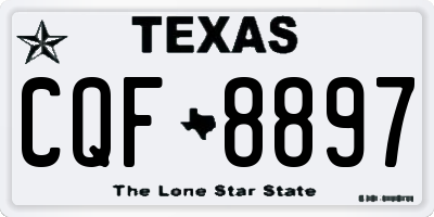 TX license plate CQF8897