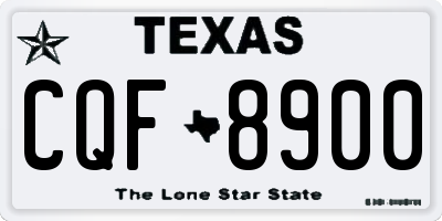 TX license plate CQF8900