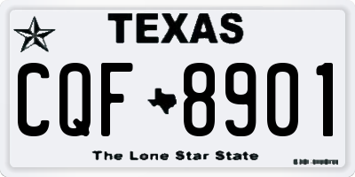 TX license plate CQF8901