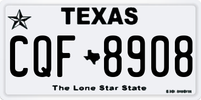 TX license plate CQF8908