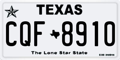 TX license plate CQF8910