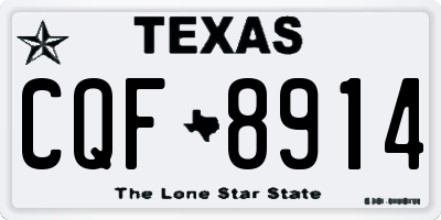 TX license plate CQF8914