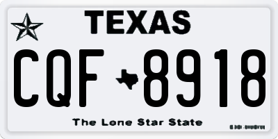 TX license plate CQF8918