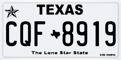 TX license plate CQF8919