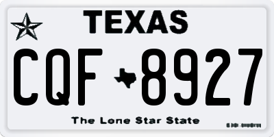 TX license plate CQF8927