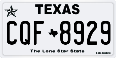 TX license plate CQF8929