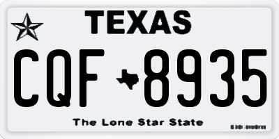TX license plate CQF8935