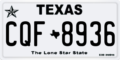 TX license plate CQF8936