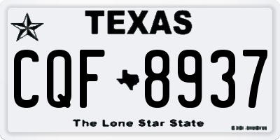 TX license plate CQF8937