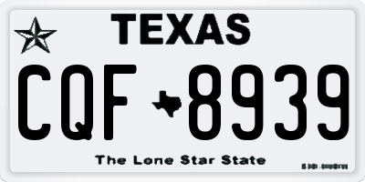 TX license plate CQF8939