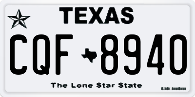TX license plate CQF8940