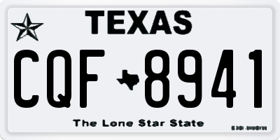 TX license plate CQF8941