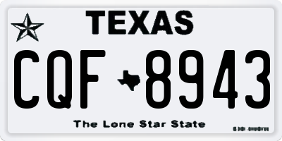TX license plate CQF8943