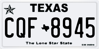TX license plate CQF8945