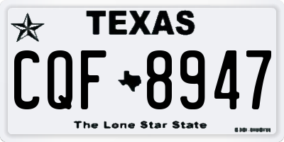 TX license plate CQF8947