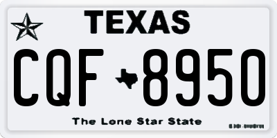TX license plate CQF8950