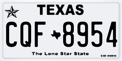 TX license plate CQF8954