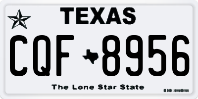 TX license plate CQF8956